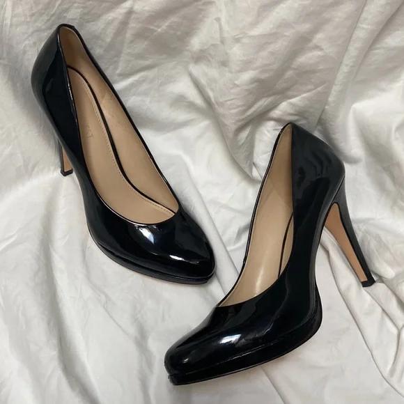 Women’s Nine West Black Patent Platform Stiletto High Heels. Size 8. - Picture 3 of 16